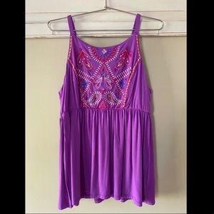 New w/o tags. Purple tank w/detail
